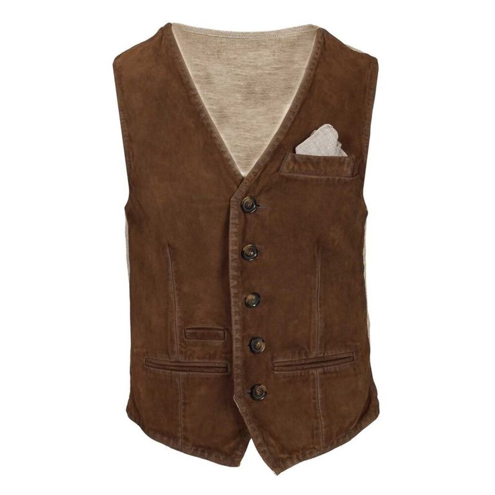 Al Duca D'aosta Men Suede Vest